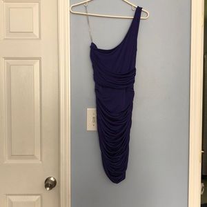 Forever 21 dark purple one sleeve dress